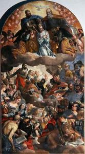 Coronation of the Virgin, 1586 by Paolo Veronese (Caliari)