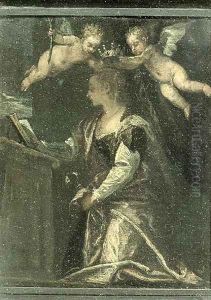 St. Agatha crowned by angels