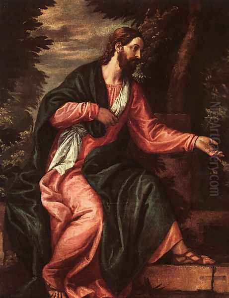 Christ and the Woman of Samaria (detail of Christ) 1580-82 - view 1