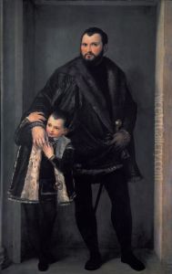 Giuseppe da Porto and his Son Adriano, c.1555 by Paolo Veronese (Caliari)