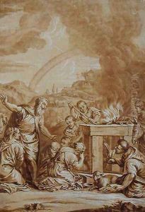 Noah after the Flood, engraved by Elishah Kirkhall