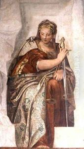 Justice, from the walls of the sacristy