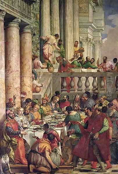 The Marriage Feast at Cana, detail of the left hand side, c.1562 - view 1