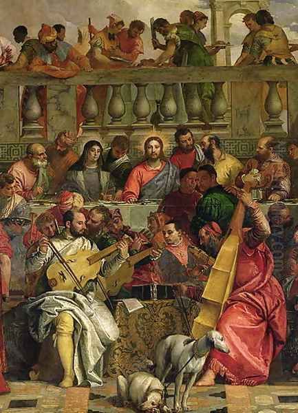 The Marriage Feast at Cana, detail of Christ and musicians, c.1562 - view 1