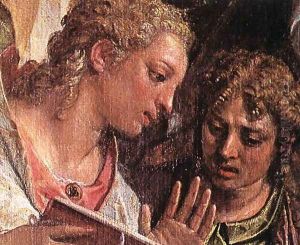 Mystical Marriage of St Catherine (detail-2) c. 1575