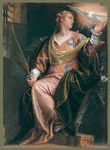 Saint Catherine of Alexandria in Prison ca 1580
