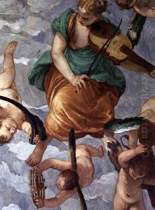 Bacchus, Vertumnus and Saturn (detail) by Paolo Veronese (Caliari)