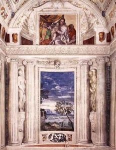 End wall of the Stanza del Cane by Paolo Veronese (Caliari)