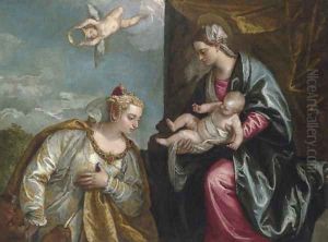 Allegory of the City of Venice adoring the Madonna and Child by Paolo Veronese (Caliari)