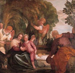 The Rest on the Return from Egypt by Paolo Veronese (Caliari)
