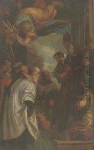 The Consecration of Saint Nicholas of Myra by Paolo Veronese (Caliari)
