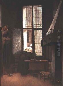 Woman at a Window, 1654 by Jacobus Vrel