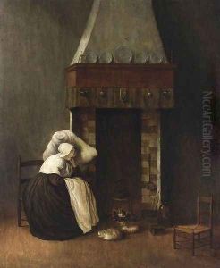 Sleeping Woman (The Convalescent) 1654 by Jacobus Vrel