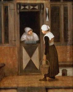 A Conversation in the Street by Jacobus Vrel