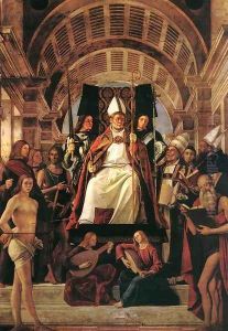 Altarpiece of St Ambrose 1503 by Alvise Vivarini