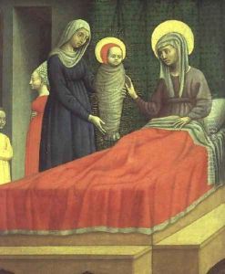 The Birth of St. Augustine, c.1440-50 by Antonio Vivarini