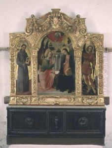 The Annunciation with SS. Francis and Michael by Antonio Vivarini
