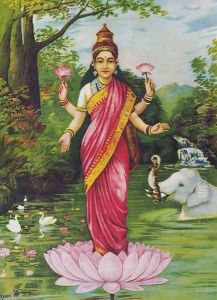 Goddess Lakshmi 2 by Raja Ravi Varma