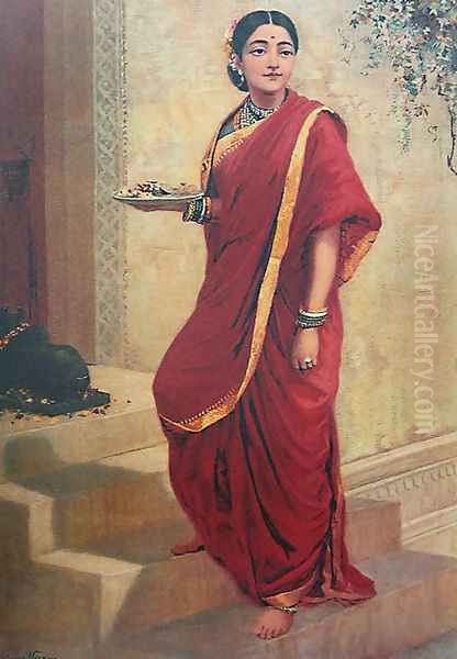 Lady Going for Pooja - view 1
