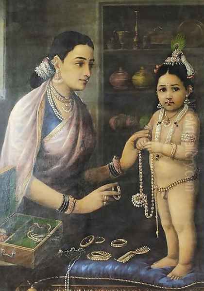 Yasoda Adorning Krishna - view 1