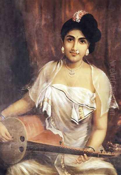 Lady Playing the Veena - view 1