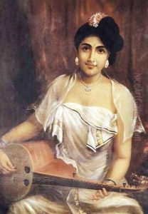 Lady Playing the Veena by Raja Ravi Varma