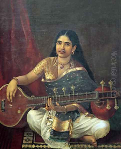 Woman with Veena - view 1