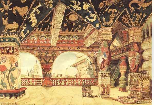 Stage design for Nikolai Rimsky-Korsakov's opera 'The Snow Maiden', 1883 by Viktor Vasnetsov