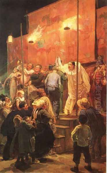 Acrobats in Paris suburb, 1877 - view 1