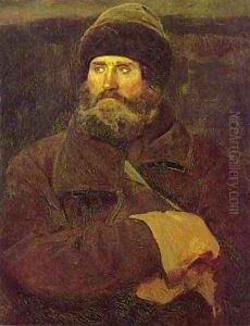 Ivan Petrov A Peasant From Vladimir Province Study 1883