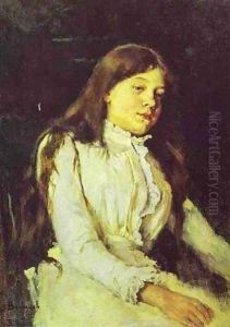 Portrait Of Natalia Mamontova 1883 by Viktor Vasnetsov