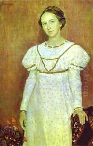 Portrait Of Olga Poletayeva 1912 by Viktor Vasnetsov