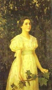 Portrait Of Vera Mamontova 1896 by Viktor Vasnetsov