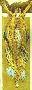Seraphim Sketch For The Cathedral Of St Vladimir In Kiev 2 1885-96 by Viktor Vasnetsov