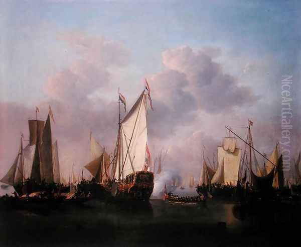 A States yacht and other Vessels in a very light air, c.1655 - view 1