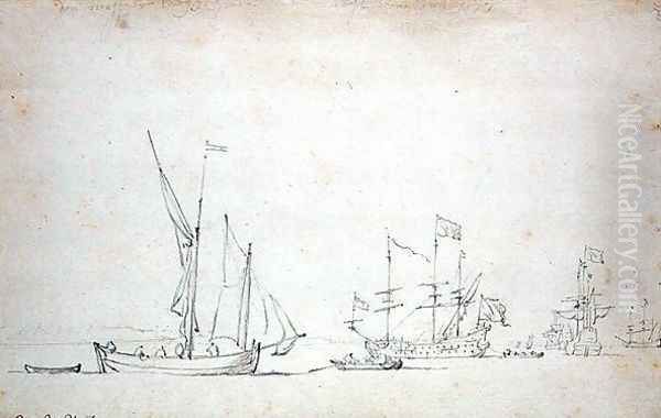 Ships from Sluis, 1677 - view 1