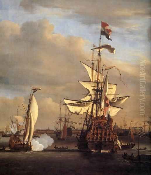 The Gouden Leeuw before Amsterdam (detail) - view 1