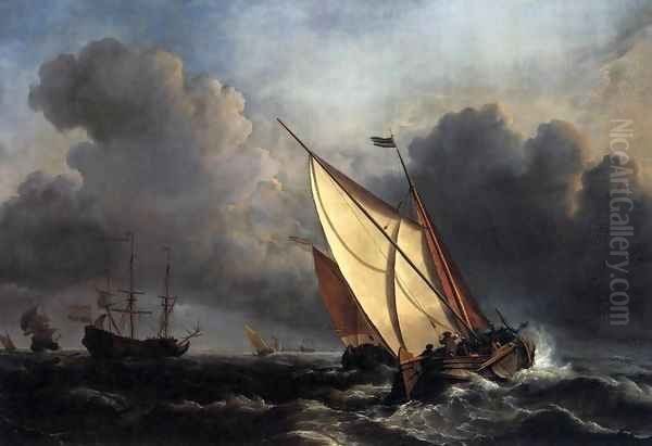 Ships on a Stormy Sea - view 1