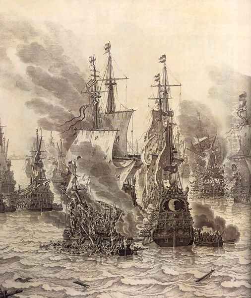 The Battle of Livorno (detail) 1654 2 - view 1