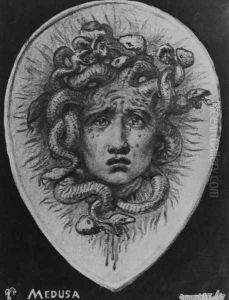 Medusa, 1867 by Elihu Vedder