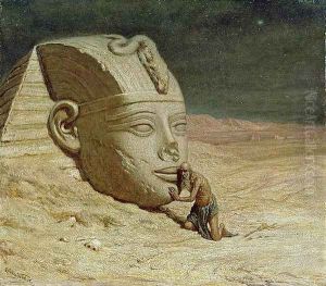 Listening to the Sphinx (1863) by Elihu Vedder