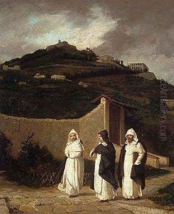 Dominicans. A Convent Garden, near Florence by Elihu Vedder