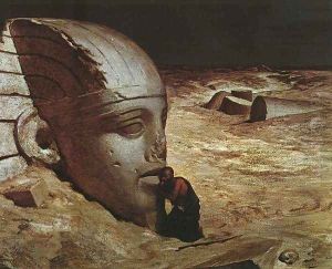 Listening to the Sphinx by Elihu Vedder
