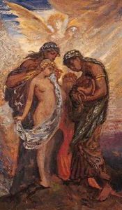 Elements Gazing on the First Man (1913) by Elihu Vedder
