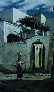 Street Scene at Capri by Elihu Vedder
