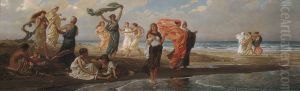 Greek Girls Bathing by Elihu Vedder