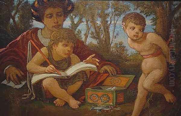 The Artist's Lesson or Captive Cupid - view 1