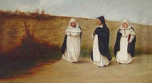 The Three Monks by Elihu Vedder
