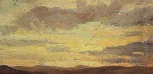 Sunset over the Tuscan Hills by Elihu Vedder