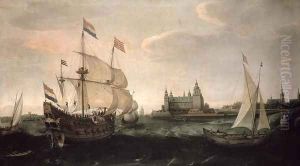 Dutch Ships in Front of the Danish Coast, 1612 by Cornelis Hendricksz. The Younger Vroom